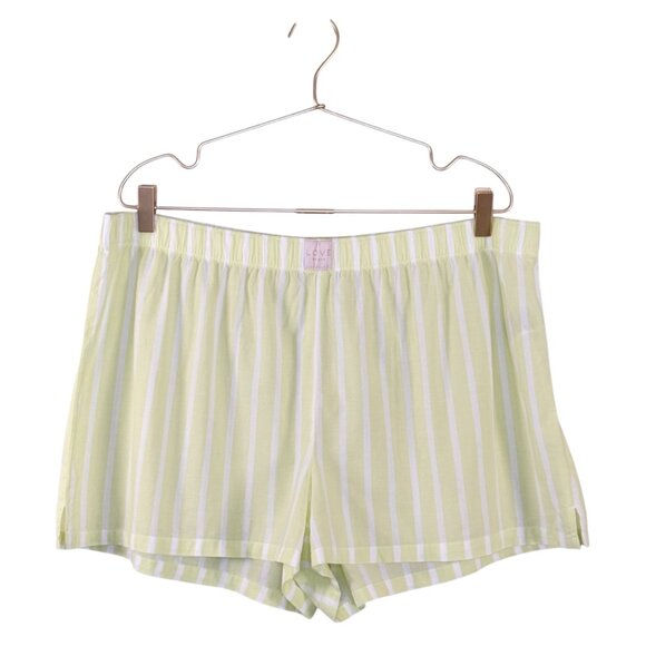 Love By Gap XL Cotton Pajama Shorts Yellow & White Striped Print GREAT CONDITION - Picture 1 of 5